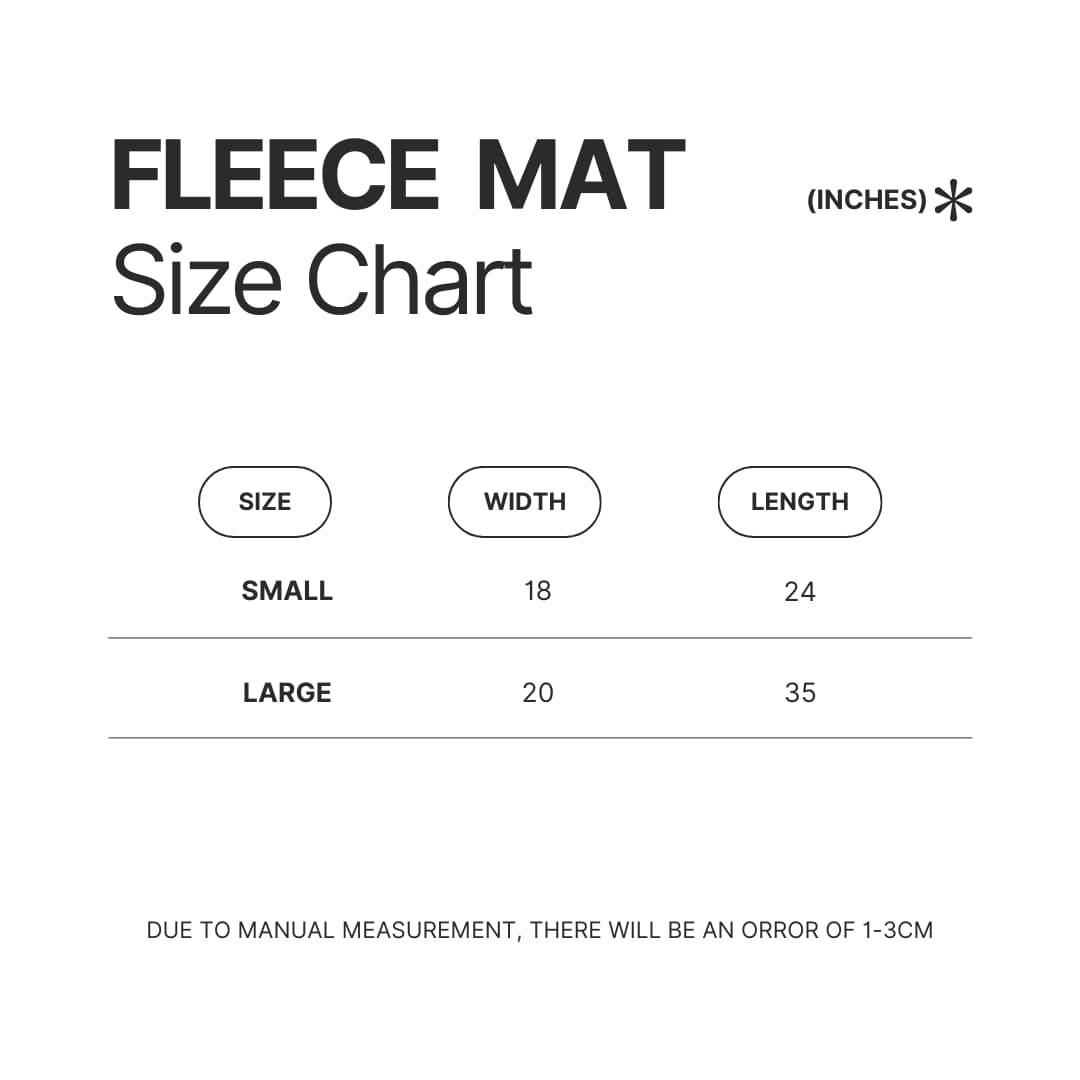 Fleece Mat Size Chart - Steins;Gate Store