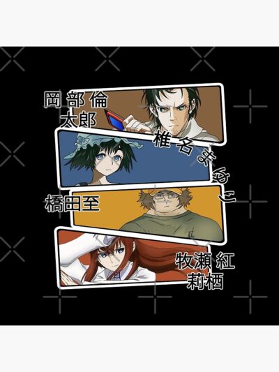 Alternative view of Hot Item Steins Gate Main Characters Throw Pillow