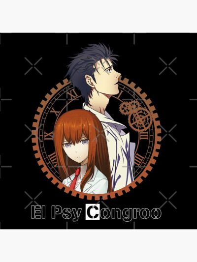 Alternative view of Steins Gate Rintaro Okabe Kurisu Makise Vintage Throw Pillow