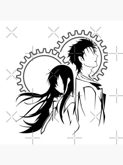 Alternative view of Novel Game Steins Gate Okabe And Kurisu Techno Shower Curtain