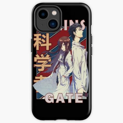 Okabe And Makise Vintage Stripe Design Iphone Case