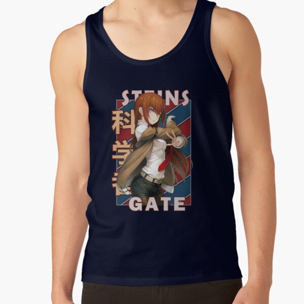 Kurisu Makise Steins Gate Anime Design Tank Top - Image 5