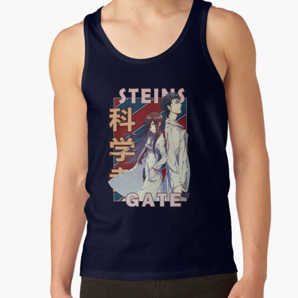Okabe And Kurisu Steins Gate Anime Design Tank Top - Image 5