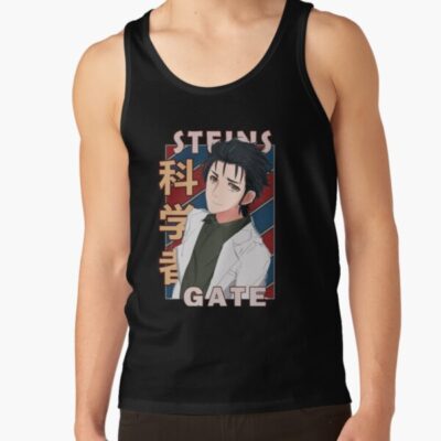 Alternative view of Rintarou Okabe Steins Gate Anime Design Tank Top