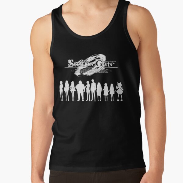 Novel Game Anime Steins Gate Main Characters White Edition Tank Top
