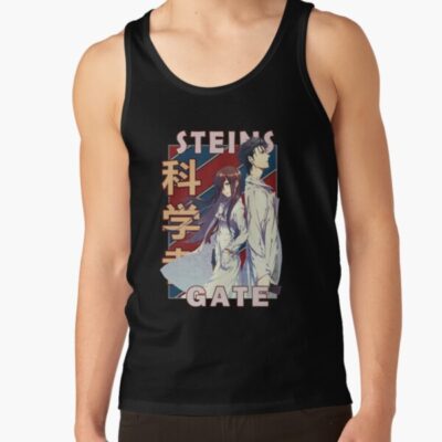 Alternative view of Okabe And Kurisu Steins Gate Anime Design Tank Top