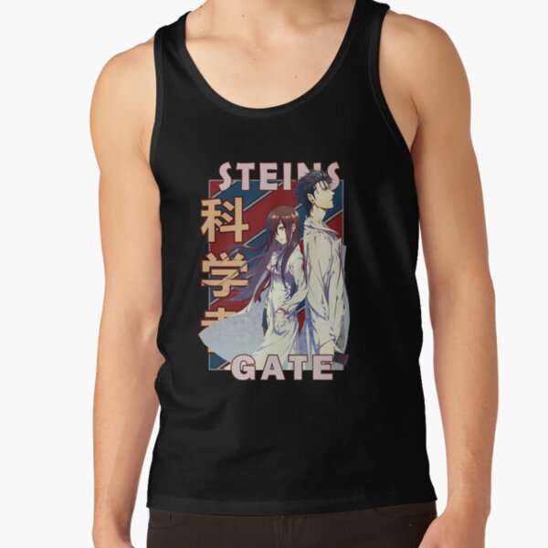 Okabe And Kurisu Steins Gate Anime Design Tank Top - Image 2