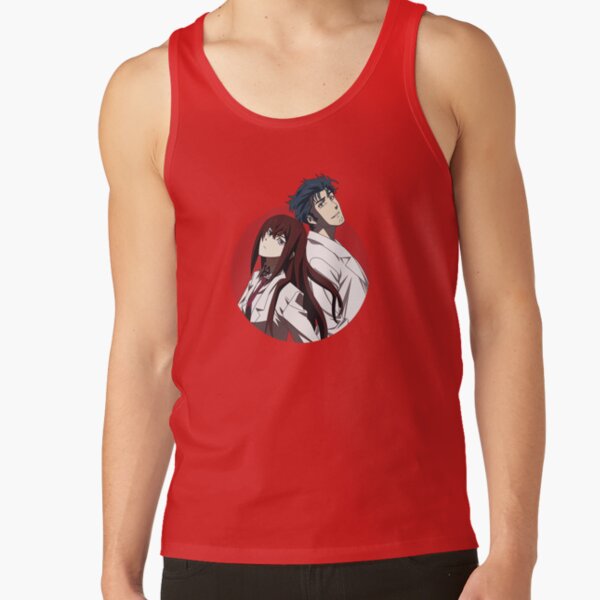 Steins Gate Kurisu And Okabe Colorfull Tank Top - Image 4