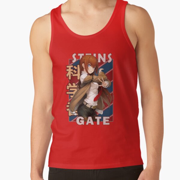 Kurisu Makise Steins Gate Anime Design Tank Top - Image 4