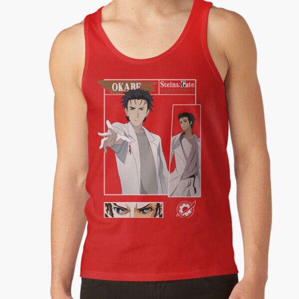 Steins Gate Rintaro Okabe Lintahlo Mad Sientist Tank Top - Image 4