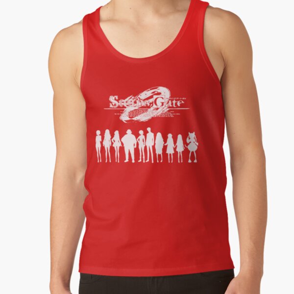 Novel Game Anime Steins Gate Main Characters White Edition Tank Top - Image 4