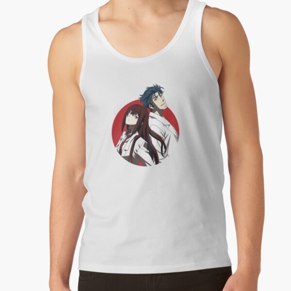 Steins Gate Kurisu And Okabe Colorfull Tank Top - Image 2