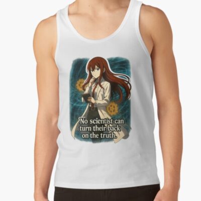 Alternative view of Kurisu Makise From Steins Gate With Quote Scientist Tank Top