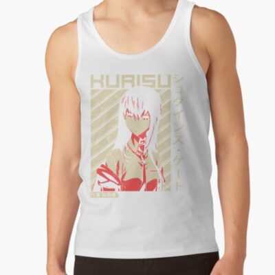 Alternative view of Hot Anime Steins Gate Makise Kurisu Retro Tank Top