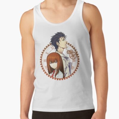 Alternative view of Steins Gate Rintaro Okabe Kurisu Makise Vintage Design Tank Top
