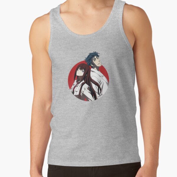Steins Gate Kurisu And Okabe Colorfull Tank Top - Image 3