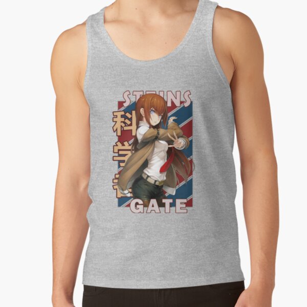 Kurisu Makise Steins Gate Anime Design Tank Top - Image 3