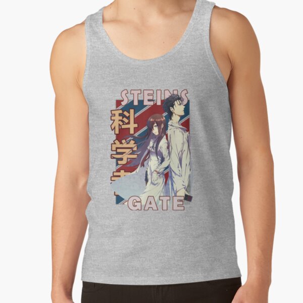 Okabe And Kurisu Steins Gate Anime Design Tank Top - Image 3