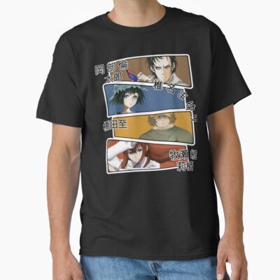 Novel Game Anime Steins Gate Main Characters T-shirt