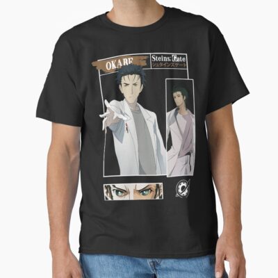 Steins Gate Rintaro Okabe Lintahlo Mad Sientist T-shirt