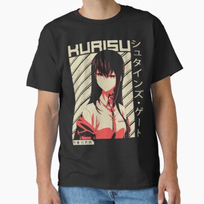 Hot Anime Steins Gate Makise Kurisu Retro T-shirt