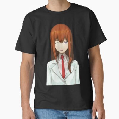Alternative view of Anime Steins Gate Makise Kurisu Winking T-shirt