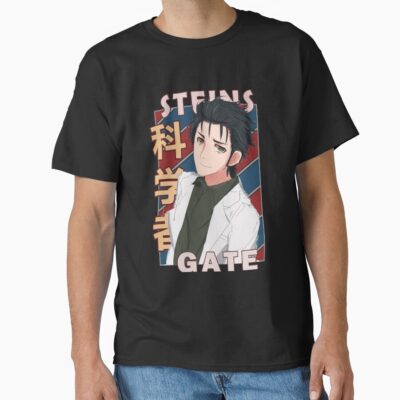 Alternative view of Rintarou Okabe Steins Gate Anime Design T-shirt
