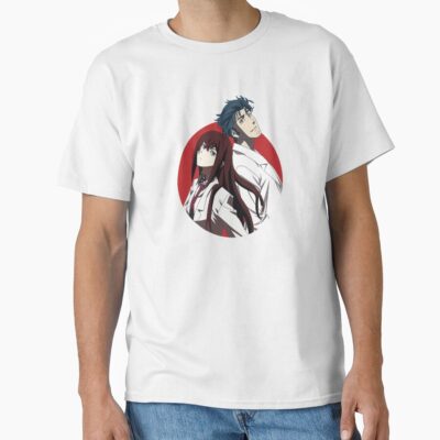 Alternative view of Steins Gate Kurisu And Okabe Colorfull T-shirt