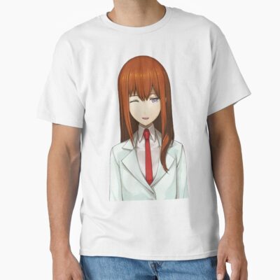 Anime Steins Gate Makise Kurisu Winking T-shirt