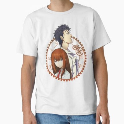 Alternative view of Steins Gate Rintaro Okabe Kurisu Makise Vintage Design T-shirt