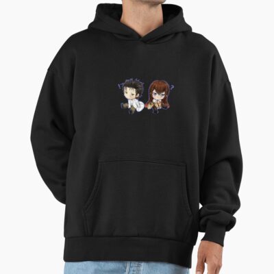 Steins Gate Okabe Rintarō And Makise Kurisu Chibi Hoodie