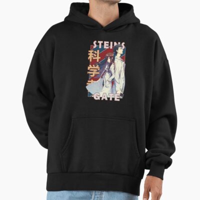 Alternative view of Okabe And Kurisu Steins Gate Anime Design Hoodie