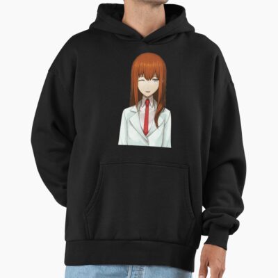 Alternative view of Anime Steins Gate Makise Kurisu Winking Hoodie