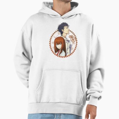 Alternative view of Steins Gate Rintaro Okabe Kurisu Makise Vintage Design Hoodie