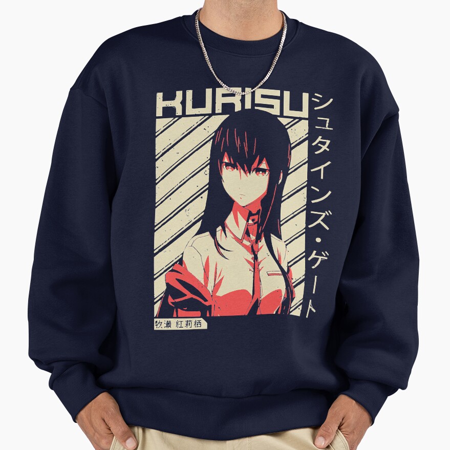 Hot Anime Steins Gate Makise Kurisu Retro Sweatshirt - Image 5