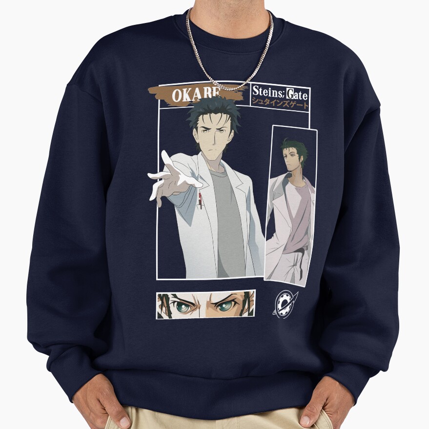 Steins Gate Rintaro Okabe Lintahlo Mad Sientist Sweatshirt