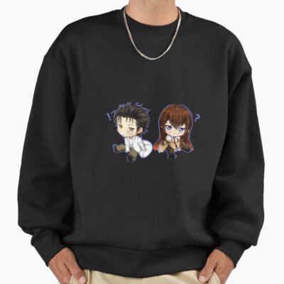 Steins Gate Okabe Rintarō And Makise Kurisu Chibi Sweatshirt