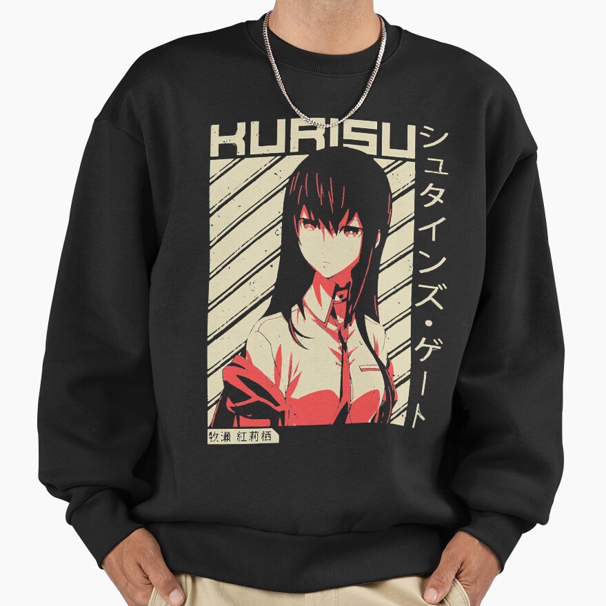 Hot Anime Steins Gate Makise Kurisu Retro Sweatshirt