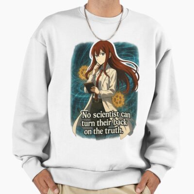 Alternative view of Kurisu Makise From Steins Gate With Quote Scientist Sweatshirt