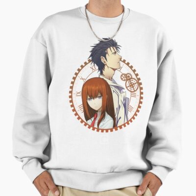 Alternative view of Steins Gate Rintaro Okabe Kurisu Makise Vintage Design Sweatshirt