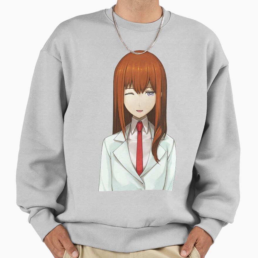 Anime Steins Gate Makise Kurisu Winking Sweatshirt - Image 4