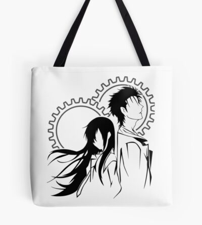 Novel Game Steins Gate Okabe And Kurisu Techno Tote Bag