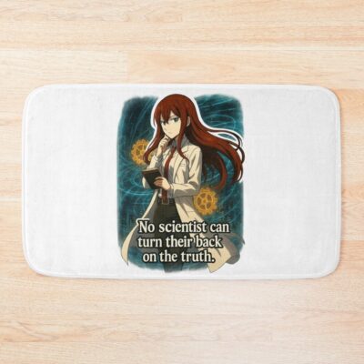 Kurisu Makise From Steins Gate With Quote Scientist Bath Mat