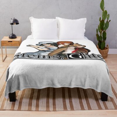 Novel Game Steins Gate Kurisu And Shiina Retro Throw Blanket
