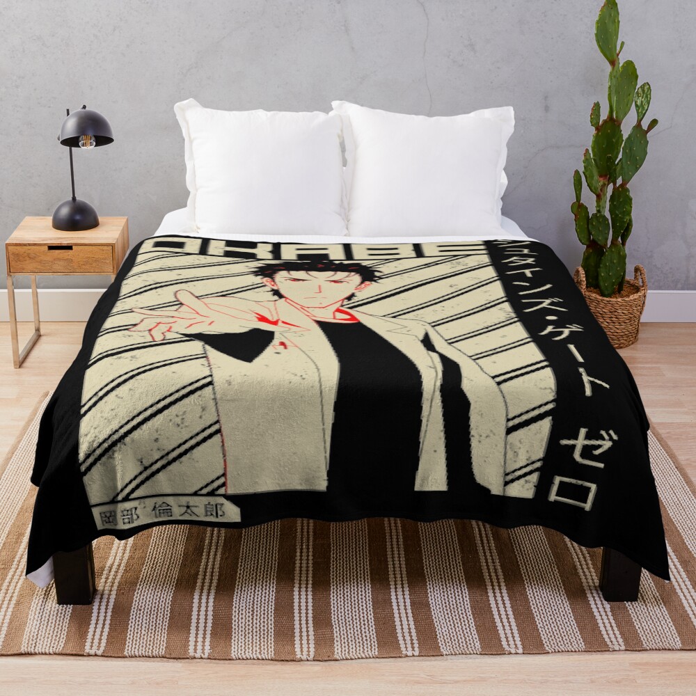 Novel Game Steins Gate Rintaro Okabe Trending Throw Blanket