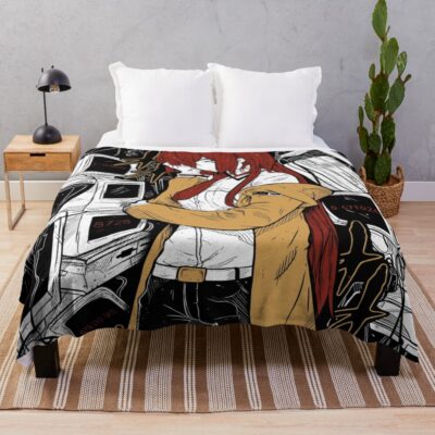 Steins Gate Makise Kurisu Vintage Design Throw Blanket
