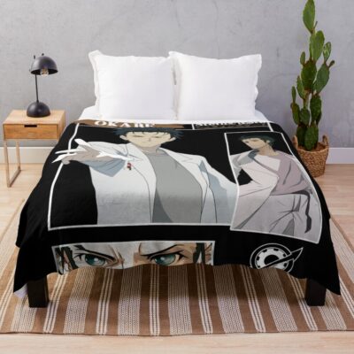 Steins Gate Rintaro Okabe Lintahlo Mad Sientist Throw Blanket
