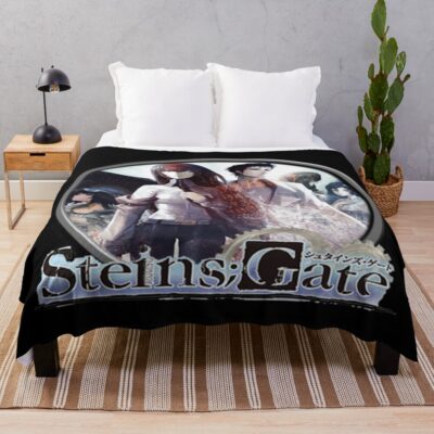 Novel Game Steins Gate Retro Design Throw Blanket