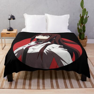 Steins Gate Makise Kurisu Bassic Design Throw Blanket