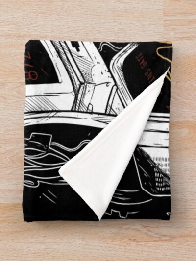 Alternative view of Steins Gate Makise Kurisu Vintage Design Throw Blanket